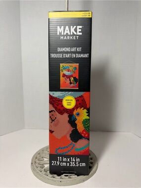 NEW Make Market Diamond Art Rectangle Picture Woman & Bird